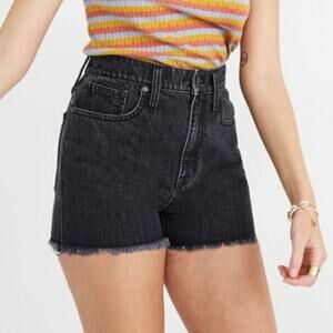 Madewell The Perfect Vintage Shorts Womens 30 Black Colston Wash Denim 90s